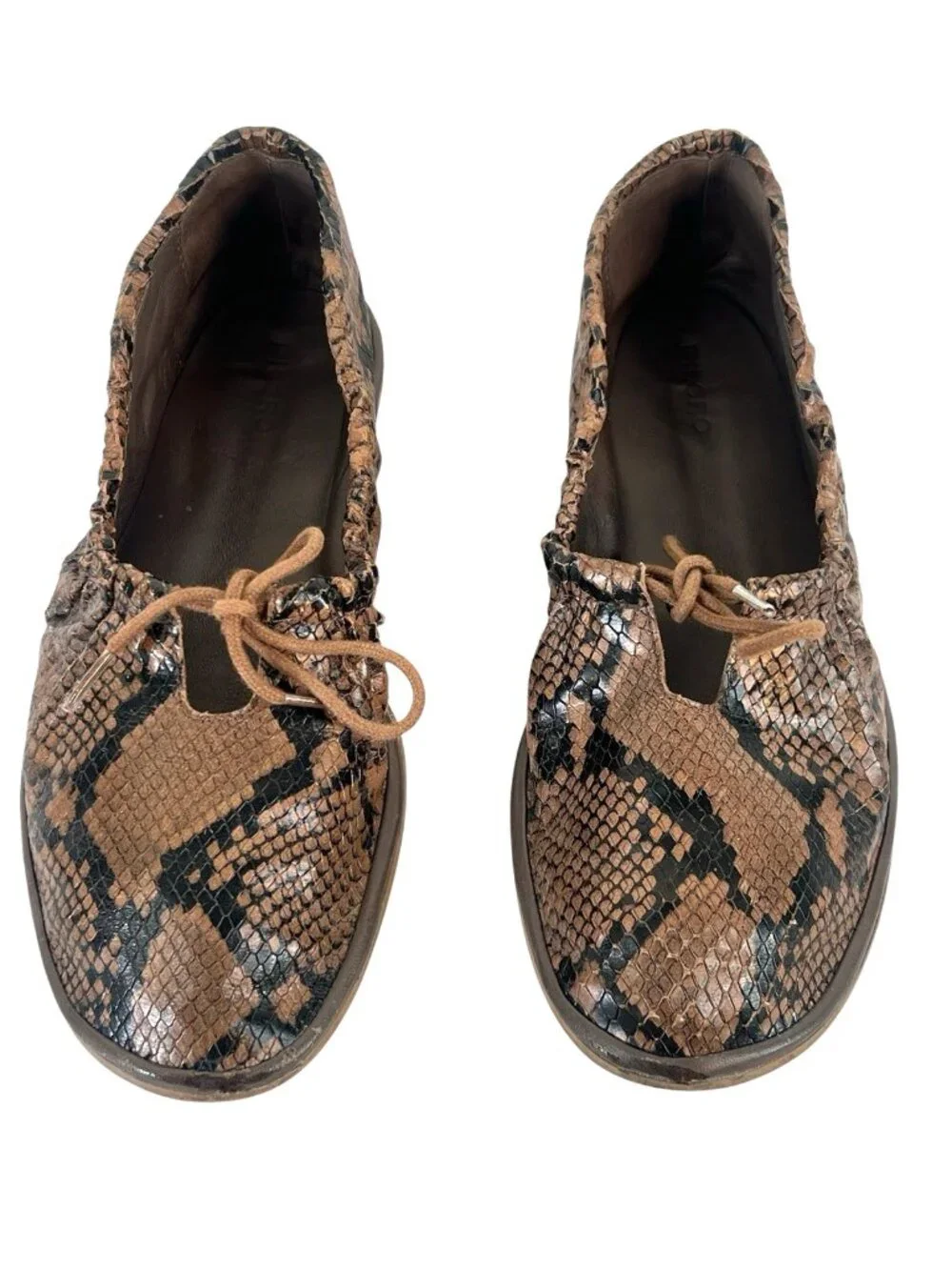 Anthropologie Pilcro snake print flats sz 39/9